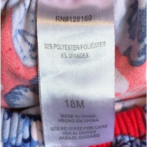 EUC Little Lass Baby Girl Romper-Red Floral,  Butterflies + Blue/White Stripes - Picture 5 of 5